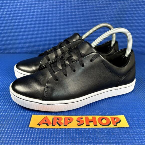 🔴 CLARKS PAWLEY SPRINGS Women`s Size 7 Black White Leather Comfort Shoes 13291 - Picture 1 of 8